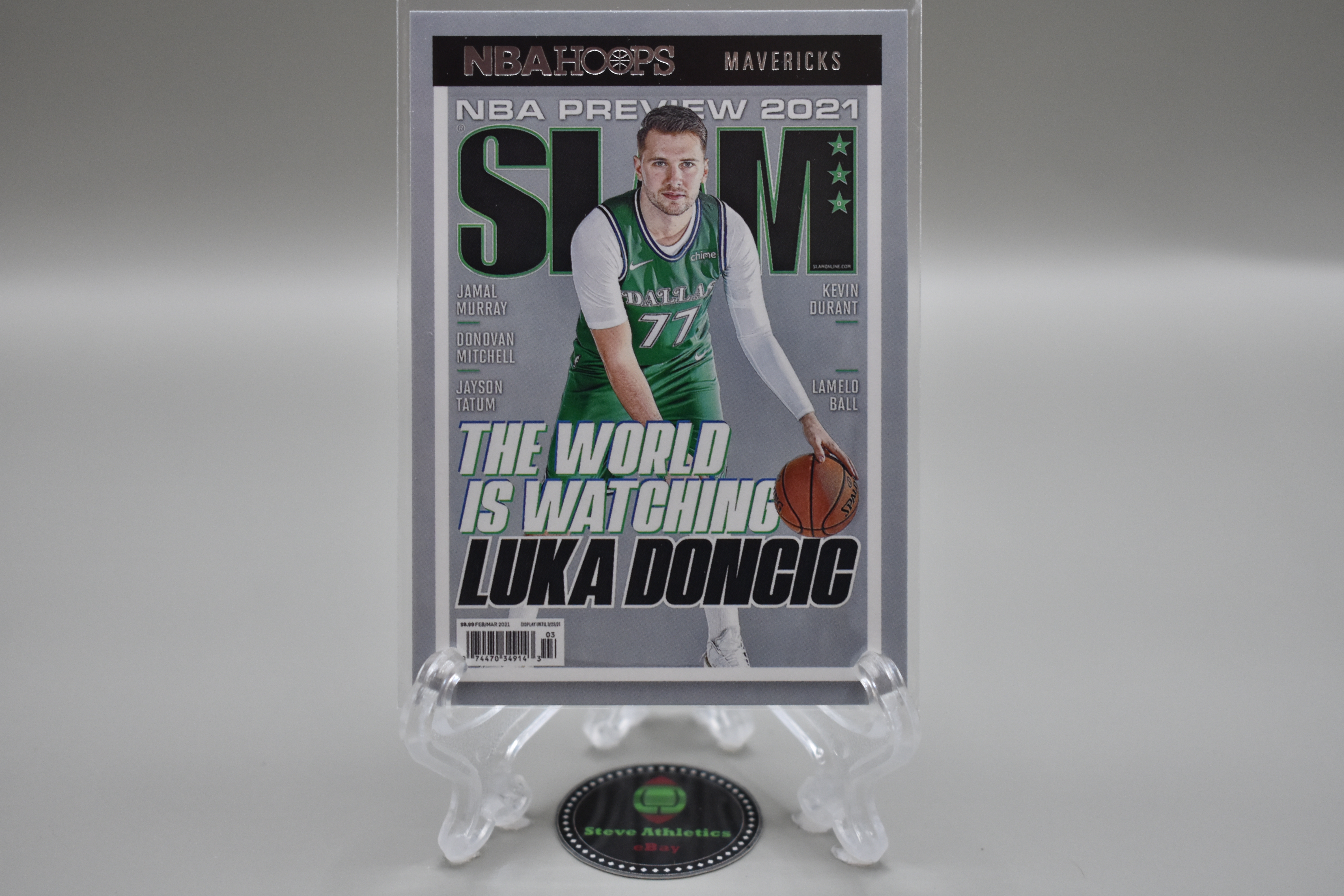 Luka Doncic Mavericks 2021-22 Panini NBA Hoops SLAM Magazine Insert #230